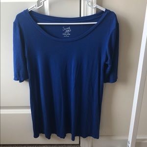 Sweet Tea’s by Pink Rose Flowy Blue Shirt